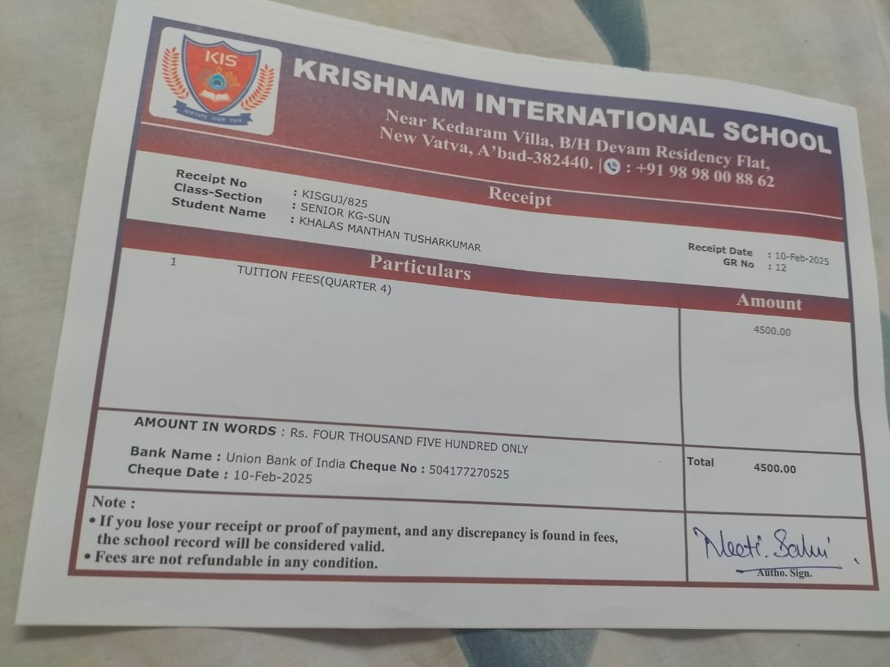 Child Education (Manthan)