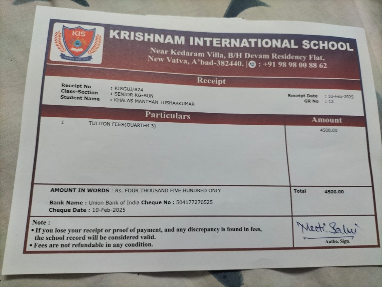 Child Education (Manthan)